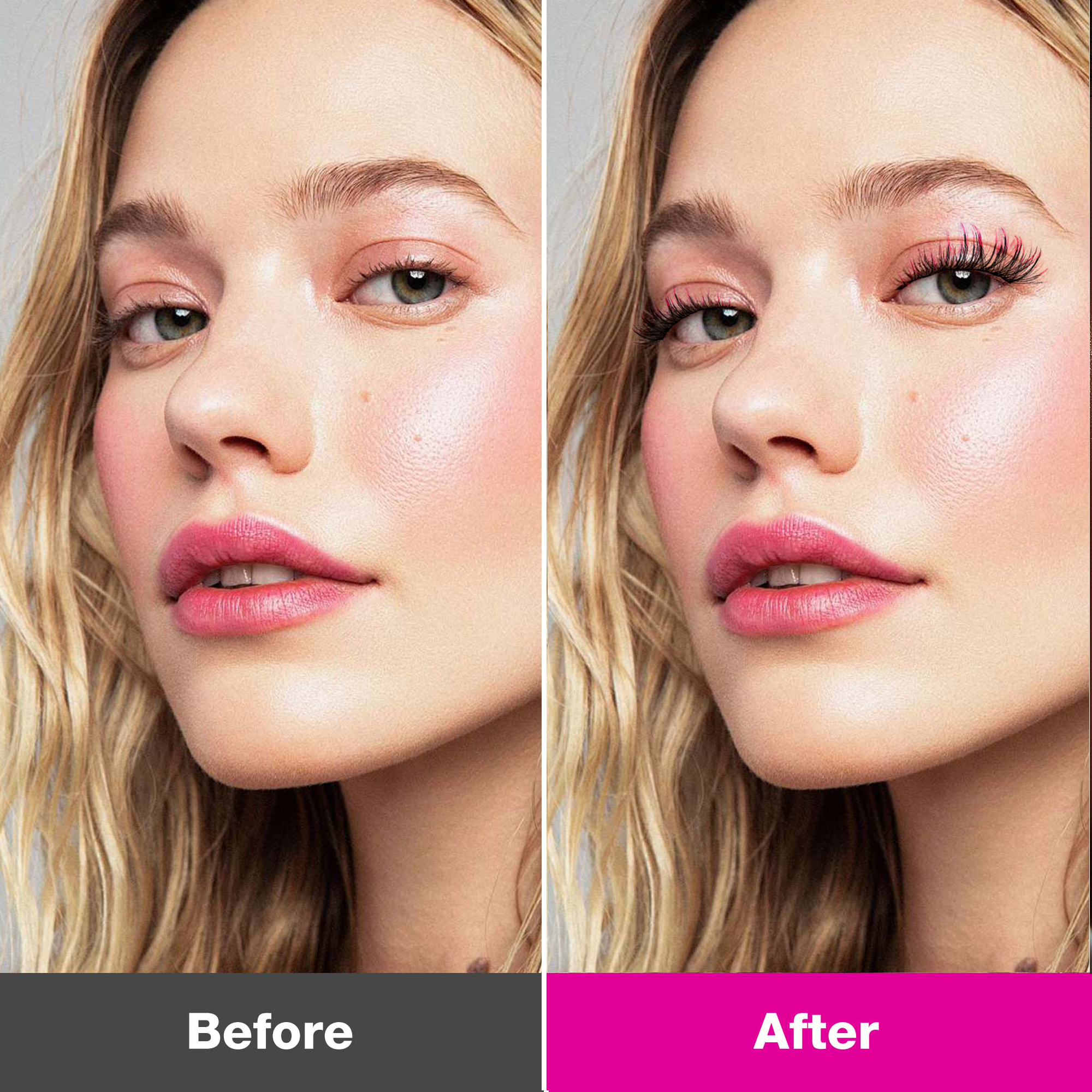 Ombre Colored Lash Clusters